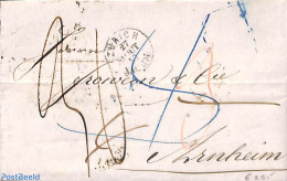 Switzerland 1853 Folding Letter From Zürich To Arnhem, Postal History - Brieven En Documenten