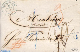 Switzerland 1854 Folding Letter From Menziken To Aarau, Postal History - Briefe U. Dokumente