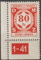 28/ Pof. SL 5, Corner Stamp, Plate Number 1-41 - Nuevos