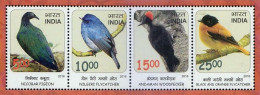 India 2016 Series 1: Near Threatened Birds 4v Set MNH As Per Scan - Andere & Zonder Classificatie