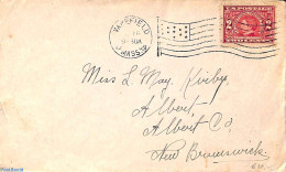 United States Of America 1909 Letter From Wakefield To New Brunswick, Postal History - Cartas & Documentos