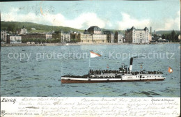 11778986 Zuerich Theater Und Utoquai Fahrgastschiff Zuerich - Autres & Non Classés