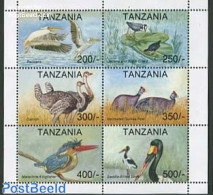 Tanzania 1994 Birds 6v M/s, Mint NH, Nature - Birds - Kingfishers - Tansania (1964-...)