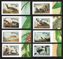 Bhutan 1985 Birds Audubon Complete Set Of 8 Stamps "Imperf" MNH As Per Scan - Andere & Zonder Classificatie