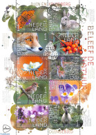 Netherlands 2021 Nature, Duin & Kruidberg 10v M/s S-a, Mint NH, Nature - Animals (others & Mixed) - Birds - Butterflie.. - Unused Stamps