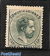 Spain 1872 10pta, Unused, Signed Bühler, Unused (hinged) - Ongebruikt