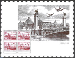 France 2023 CITT Paris, Large M/s, Mint NH, Transport - Ships And Boats - Art - Bridges And Tunnels - Nuevos