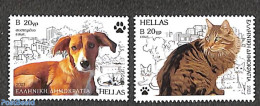 Greece 2023 World Stray Animals Day 2v, Mint NH, Nature - Cats - Dogs - Nuevos