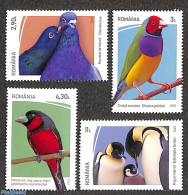 Romania 2023 Int. Bird Day 4v, Mint NH, Nature - Birds - Penguins - Pigeons - Ungebraucht