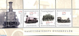 Hungary 2023 Railway History S/s, Mint NH, Transport - Railways - Ongebruikt