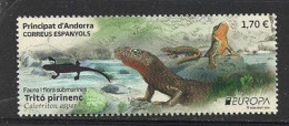 2024 ANDORRA. Europa CEPT. (SP)  Fauna Y Flora Submarinas. Calotritón De Los Pirineos, Sello Nuevo ** - Unused Stamps