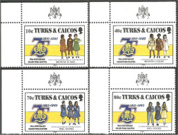 BS-113 Turks Caicos Girl Guides Boy Scouts Padvinders Pfadfinder MNH ** Neuf SC - Nuovi