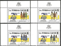 BS-113 Turks Caicos Girl Guides Boy Scouts Padvinders Pfadfinder MNH ** Neuf SC - Ungebraucht