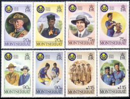 BS-124 Montserrat Se-tenant Girl Guides Boy Scouts Padvinders Pfadfinder MNH ** Neuf SC - Nuevos