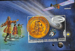 Guinea, Republic 1986 Halley's Comet S/s, Imperforated, Mint NH, Science - Transport - Space Exploration - Halley's Co.. - Astronomie