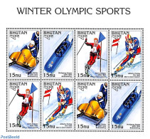 Bhutan 1997 Olympic Winter Winners M/s, Mint NH, Sport - (Bob) Sleigh Sports - Olympic Winter Games - Skiing - Winter (Varia)