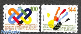 North Macedonia 2023 Europa, Peace 2v, Mint NH, History - Various - Europa (cept) - Peace - Joint Issues - Gemeinschaftsausgaben