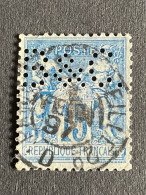 FRANCE B N° 90 Sage B&C 74 Indice 5 Perforé Perforés Perfins Perfin Superbe !! - Sonstige & Ohne Zuordnung