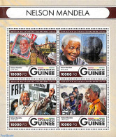 Guinea, Republic 2016 Nelson Mandela 4v M/s, Mint NH, History - Newspapers & Journalism - Politicians - Nelson Mandela - Andere & Zonder Classificatie