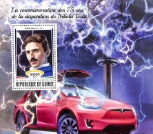 Guinea, Republic 2018 Nikola Tesla S/s, Mint NH, Science - Transport - Physicians - Automobiles - Física