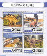 Guinea, Republic 2016 Dinosaurs 4v M/s, Mint NH, Nature - Prehistoric Animals - Prehistóricos