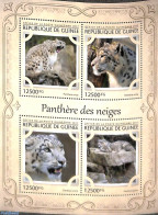 Guinea, Republic 2017 Snow Panthers 4v M/s, Mint NH, Nature - Animals (others & Mixed) - Cat Family - Other & Unclassified