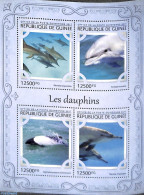 Guinea, Republic 2017 Dolphins 4v M/s, Mint NH, Nature - Sea Mammals - Altri & Non Classificati