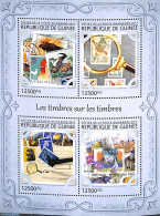 Guinea, Republic 2017 Stamps On Stamps 4v M/s, Mint NH, Nature - Birds - Stamps On Stamps - Briefmarken Auf Briefmarken