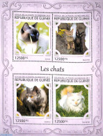 Guinea, Republic 2017 Cats 4v M/s, Mint NH, Nature - Cats - Andere & Zonder Classificatie
