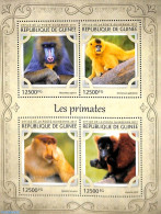 Guinea, Republic 2017 Monkeys 4v M/s, Mint NH, Nature - Monkeys - Andere & Zonder Classificatie