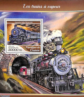 Guinea, Republic 2017 Steam Trains S/s, Mint NH, Transport - Railways - Eisenbahnen