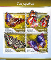 Guinea, Republic 2017 Butterflies 4v M/s, Mint NH, Nature - Butterflies - Autres & Non Classés