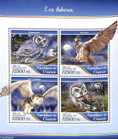 Guinea, Republic 2017 Owls 4v M/s, Mint NH, Nature - Birds - Birds Of Prey - Owls - Other & Unclassified