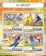 Guinea, Republic 2016 Cricket 4v M/s, Mint NH, Sport - Cricket - Sport (other And Mixed) - Cricket