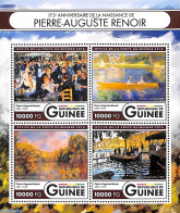 Guinea, Republic 2016 Pierre-Auguste Renoir 4v M/s, Mint NH, Transport - Ships And Boats - Art - Modern Art (1850-pres.. - Schiffe