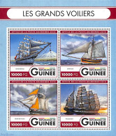 Guinea, Republic 2016 Large Sailships 4v M/s, Mint NH, Transport - Ships And Boats - Bateaux