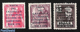 Spain 1950 Canarian Visit 3v MNH, Signed & With Attest, Mint NH - Nuevos