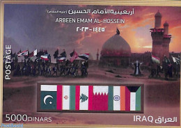 Iraq 2023 Arbeen Emam Al-Hossein S/s, Mint NH, History - Flags - Iraq