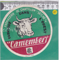 C1336 FROMAGE CAMEMBERT CHATILLON SUR SEICHE ILLE ET VILAINE 40 % - Quesos