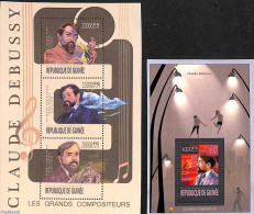 Guinea, Republic 2013 Claude Debussy 2 S/s, Mint NH, Performance Art - Music - Art - Composers - Muziek