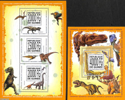 Guinea, Republic 2013 Dinosaurs 2 S/s, Mint NH, Nature - Prehistoric Animals - Prehistorisch