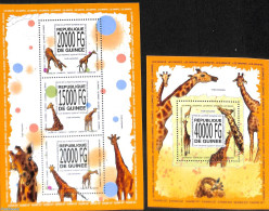 Guinea, Republic 2013 Girafs 2 S/s, Mint NH, Nature - Animals (others & Mixed) - Giraffe - Other & Unclassified