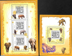 Guinea, Republic 2013 Elephants 2 S/s, Mint NH, Nature - Animals (others & Mixed) - Elephants - Autres & Non Classés