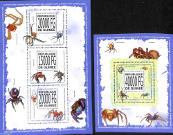 Guinea, Republic 2013 Spiders 2 S/s, Mint NH, Nature - Animals (others & Mixed) - Autres & Non Classés