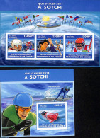 Guinea, Republic 2013 Olympic Winter Games 2 S/s, Imperforated, Mint NH, Sport - (Bob) Sleigh Sports - Ice Hockey - Ol.. - Wintersport (Sonstige)
