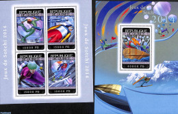 Guinea, Republic 2014 Olympic Winter  Games 2 S/s, Mint NH, Sport - Olympic Winter Games - Other & Unclassified