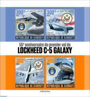 Djibouti 2023 Lockheed C-5 Galaxy, Mint NH, Transport - Aircraft & Aviation - Aviones