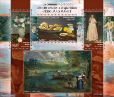 Togo 2023 Edouard Manet, Mint NH, Health - Nature - Transport - Food & Drink - Dogs - Flowers & Plants - Fruit - Parro.. - Alimentazione