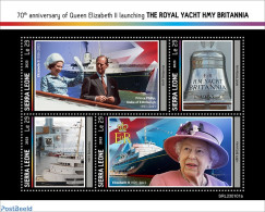 Sierra Leone 2023 Royal Yacht Britannia, Mint NH, History - Transport - Kings & Queens (Royalty) - Ships And Boats - Royalties, Royals