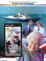 Sierra Leone 2023 Royal Yacht Britannia, Mint NH, History - Transport - Charles & Diana - Kings & Queens (Royalty) - S.. - Case Reali